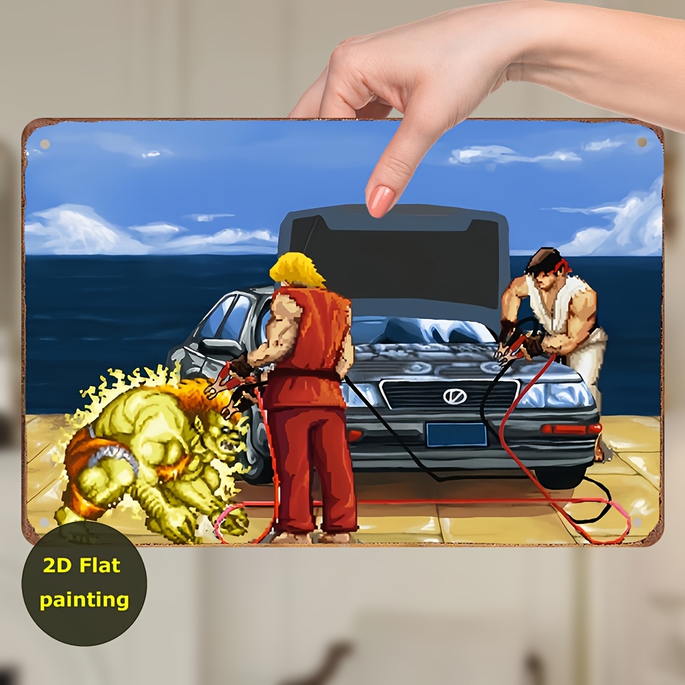 Arcade Games & Vending Llc - Letrero de hierro vintage, póster decorativo