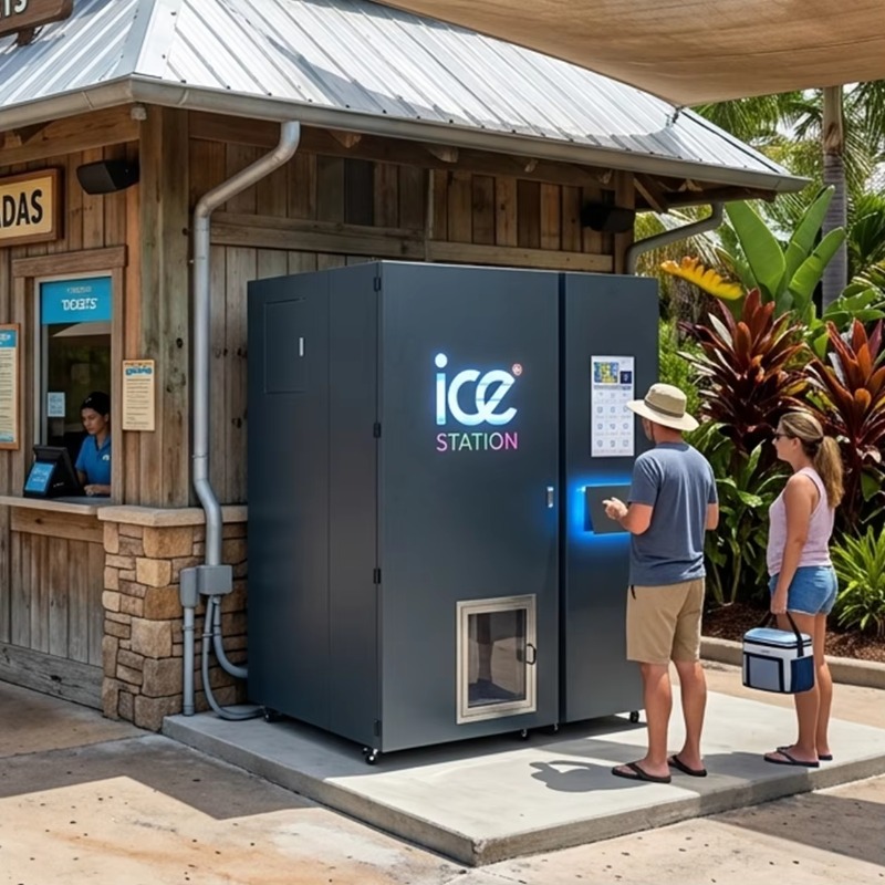 Máquina expendedora de hielo e - Bill Acceptor Vending reseña y precio